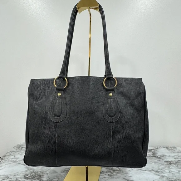 Cristian Genuine Leather Black Tote Bag – Made in Italy - Picture 3 of 10